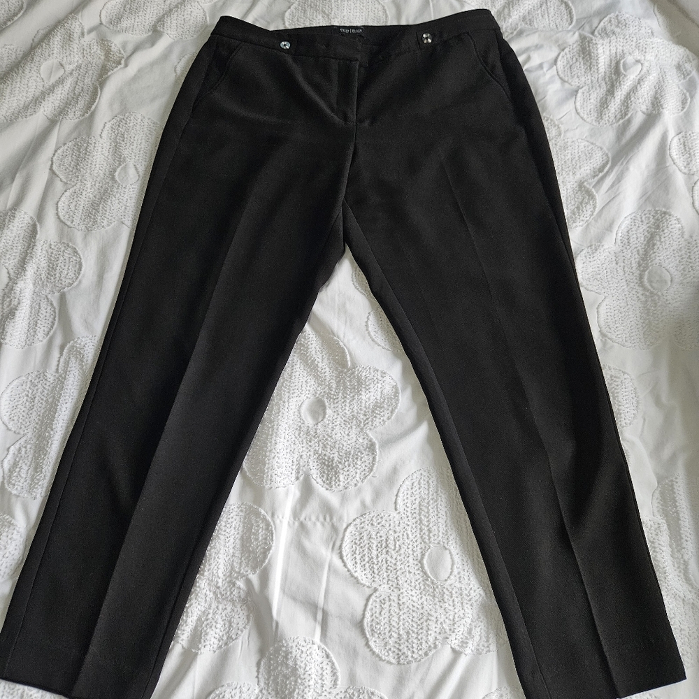 WHBM Black Taper Ankle Pants 10